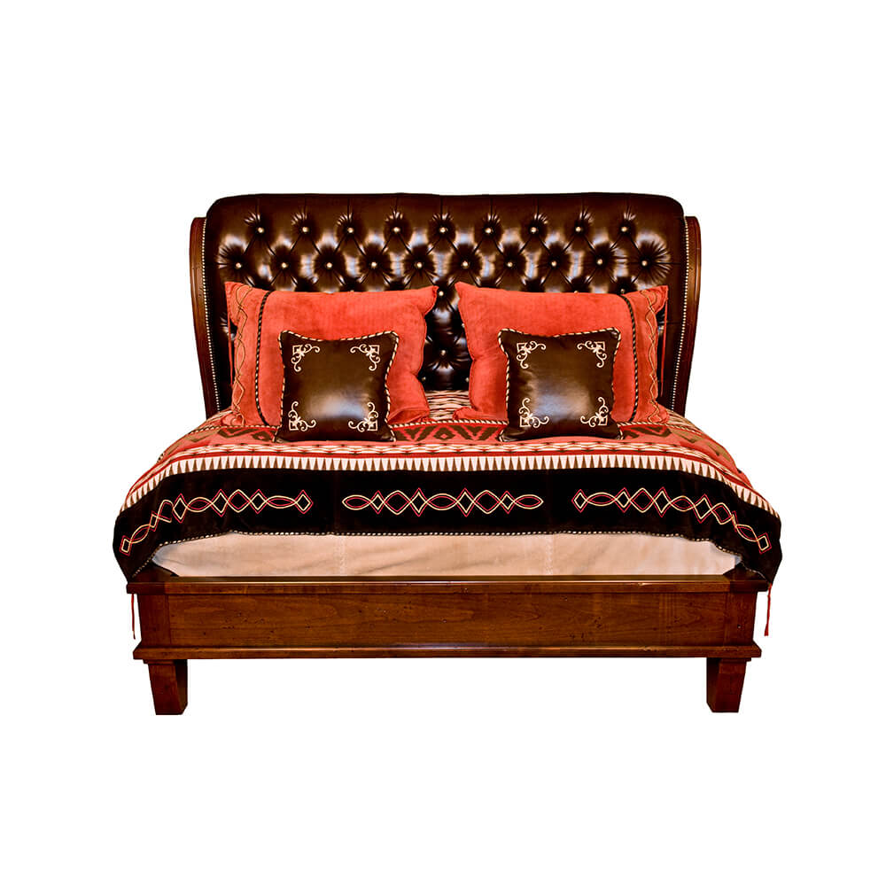 Cattle Baron Collection Tufted Sleigh Bed